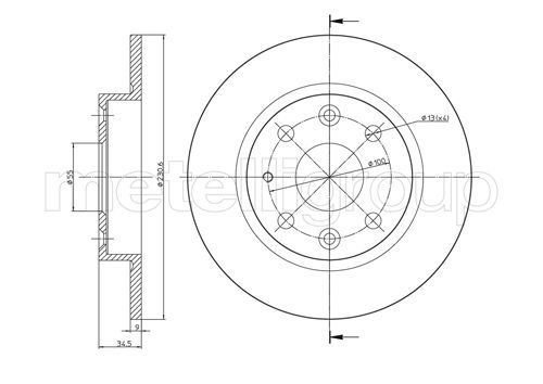 CIFAM 800-664 Brake Disc