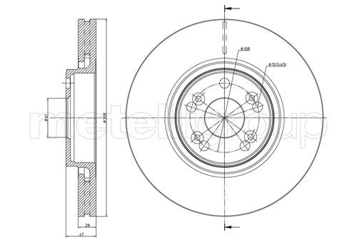 CIFAM 800-673C Brake Disc