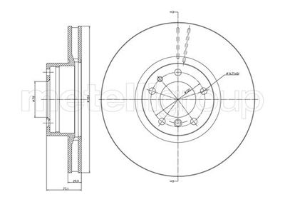 Brake Disc CIFAM 800-703C