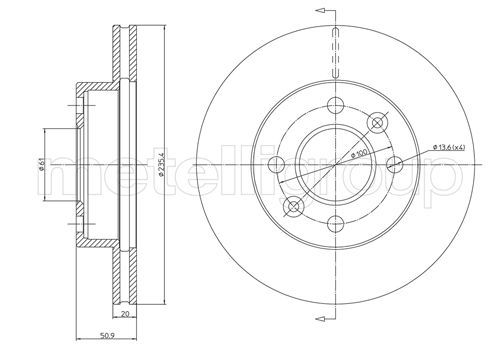 CIFAM 800-838 Brake Disc