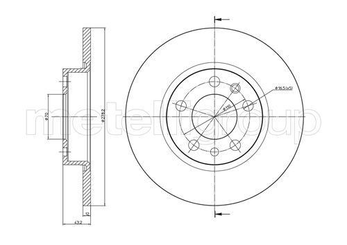 CIFAM 800-862C Brake Disc