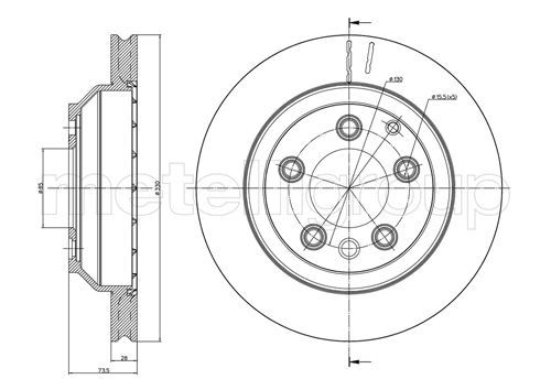 CIFAM 800-883C Brake Disc
