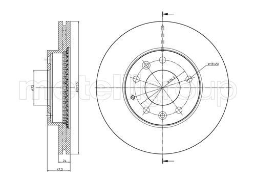 CIFAM 800-901C Brake Disc
