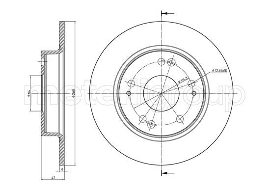 CIFAM 800-957C Brake Disc