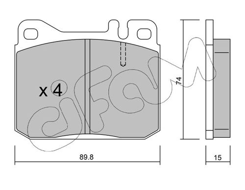 CIFAM 822-011-0 Brake Pad Set, disc brake