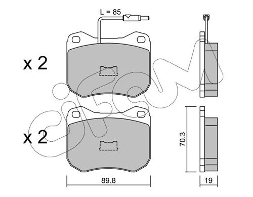 CIFAM 822-021-0 Brake Pad Set, disc brake