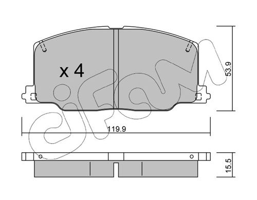 CIFAM 822-067-0 Brake Pad Set, disc brake