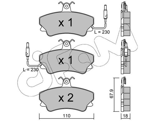 CIFAM 822-069-0 Brake Pad Set, disc brake