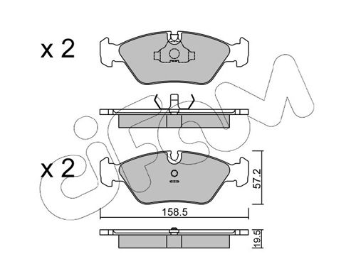CIFAM 822-091-0 Brake Pad Set, disc brake