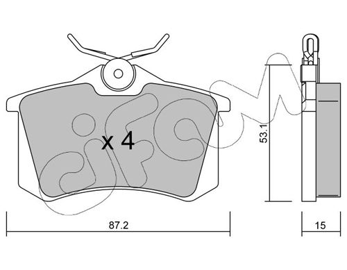 CIFAM 822-100-0 Brake Pad Set, disc brake