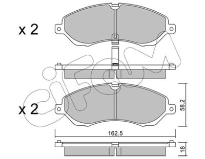 Brake Pad Set, disc brake CIFAM 822-1007-0