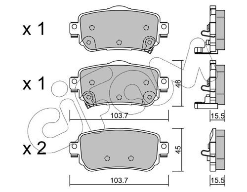 CIFAM 822-1011-0 Brake Pad Set, disc brake