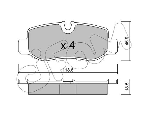 CIFAM 822-1023-0 Brake Pad Set, disc brake