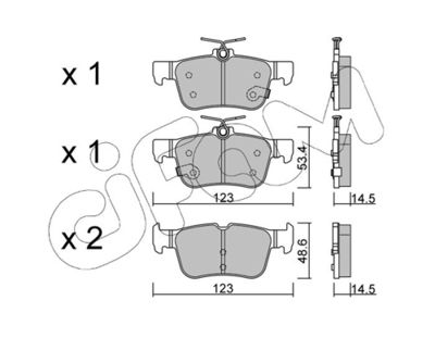 Brake Pad Set, disc brake CIFAM 822-1040-1