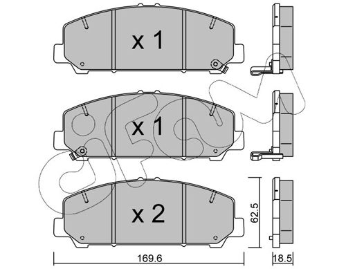 CIFAM 822-1046-0 Brake Pad Set, disc brake