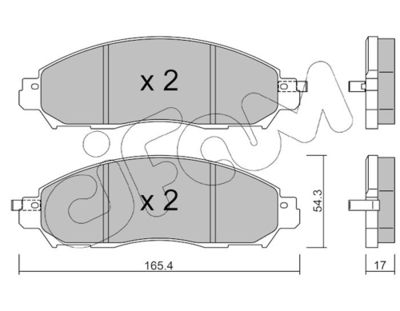 Brake Pad Set, disc brake CIFAM 822-1081-0