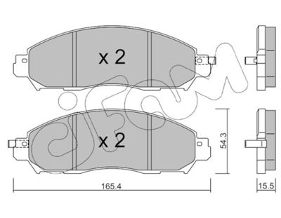 Brake Pad Set, disc brake CIFAM 822-1081-1