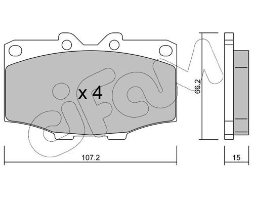 CIFAM 822-109-0 Brake Pad Set, disc brake