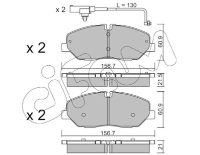 Brake Pad Set, disc brake CIFAM 822-1094-1