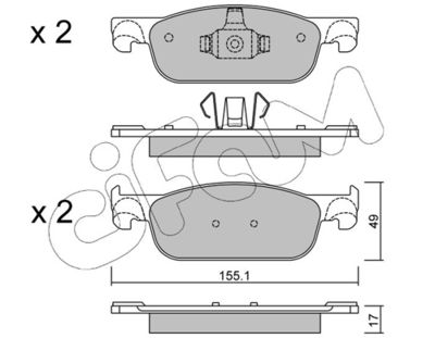 Brake Pad Set, disc brake CIFAM 822-1109-0
