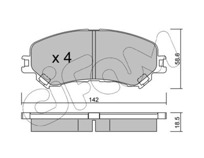 Brake Pad Set, disc brake CIFAM 822-1111-0