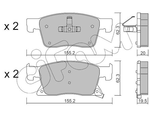 CIFAM 822-1115-0 Brake Pad Set, disc brake