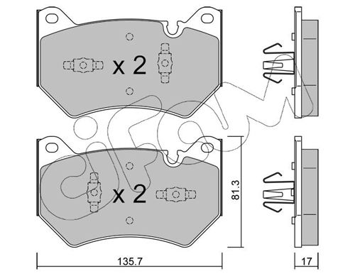 CIFAM 822-1170-1 Brake Pad Set, disc brake