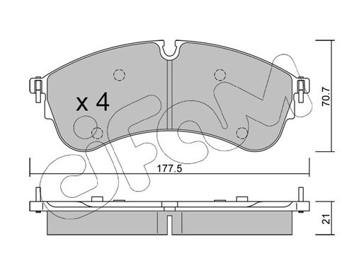 CIFAM 822-1174-0 Brake Pad Set, disc brake
