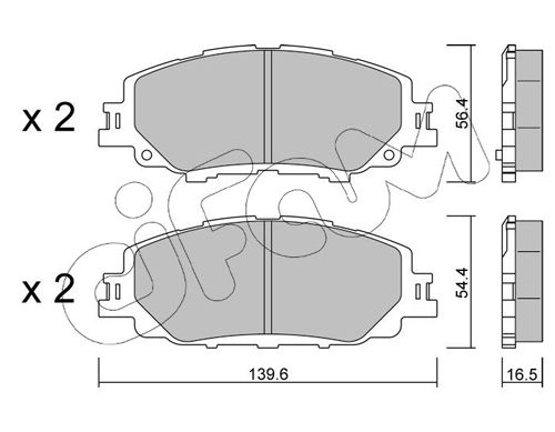 CIFAM 822-1235-0 Brake Pad Set, disc brake