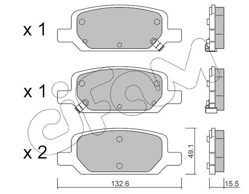 CIFAM 822-1278-0 Brake Pad Set, disc brake