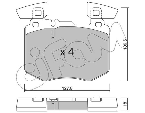 CIFAM 822-1310-0 Brake Pad Set, disc brake