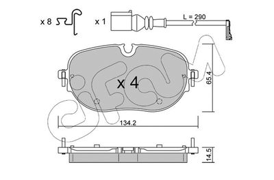 Brake Pad Set, disc brake CIFAM 822-1318-0