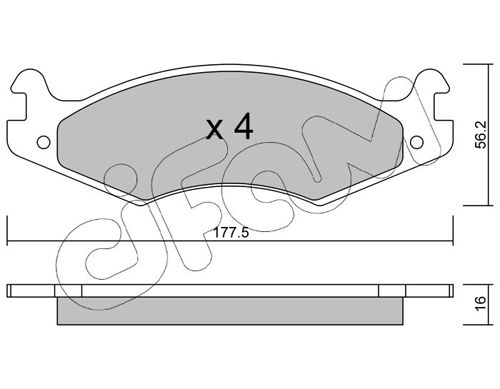 CIFAM 822-133-0 Brake Pad Set, disc brake