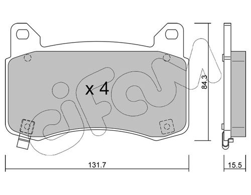 CIFAM 822-1333-0 Brake Pad Set, disc brake