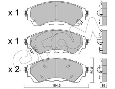 Brake Pad Set, disc brake CIFAM 822-1343-0