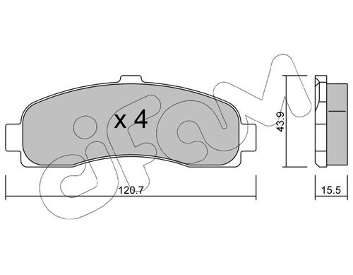CIFAM 822-145-0 Brake Pad Set, disc brake