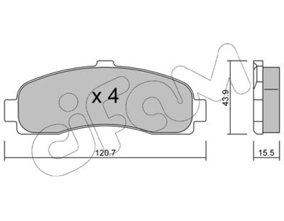 Brake Pad Set, disc brake CIFAM 822-145-0