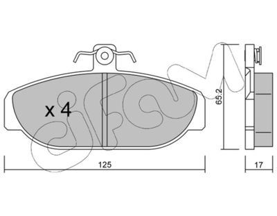 Brake Pad Set, disc brake CIFAM 822-183-0