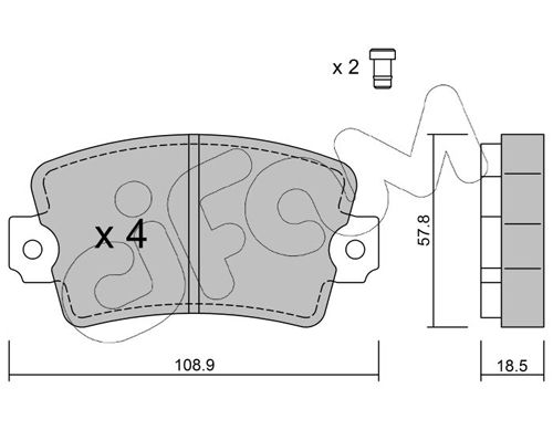CIFAM 822-186-0 Brake Pad Set, disc brake