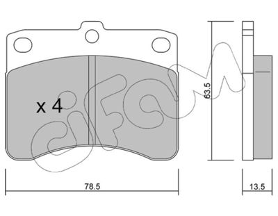 Brake Pad Set, disc brake CIFAM 822-201-0