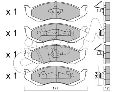 Brake Pad Set, disc brake CIFAM 822-218-0