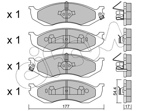 CIFAM 822-218-1 Brake Pad Set, disc brake