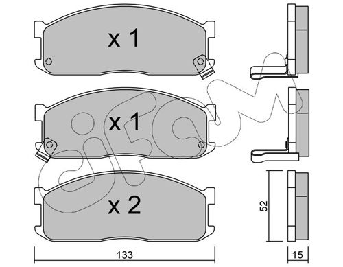 CIFAM 822-232-1 Brake Pad Set, disc brake