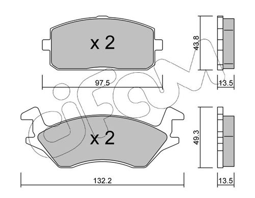 CIFAM 822-234-0 Brake Pad Set, disc brake