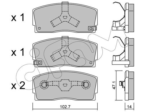 CIFAM 822-240-0 Brake Pad Set, disc brake