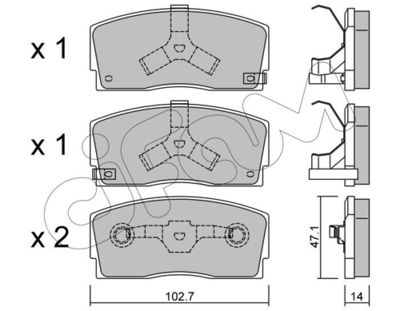 Brake Pad Set, disc brake CIFAM 822-240-0