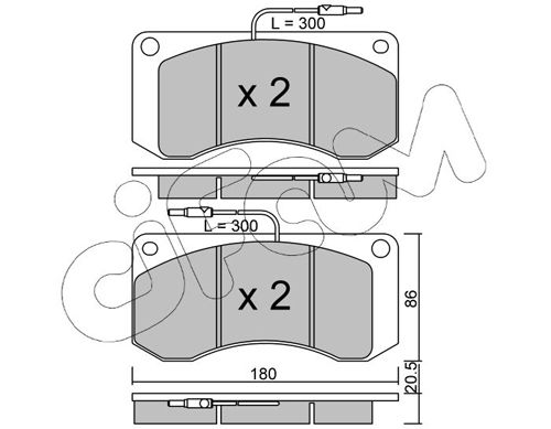 CIFAM 822-272-0 Brake Pad Set, disc brake
