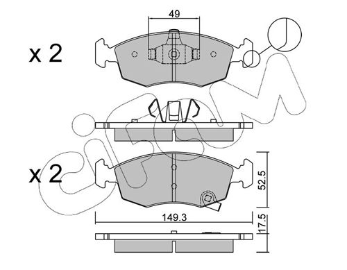 CIFAM 822-274-5 Brake Pad Set, disc brake