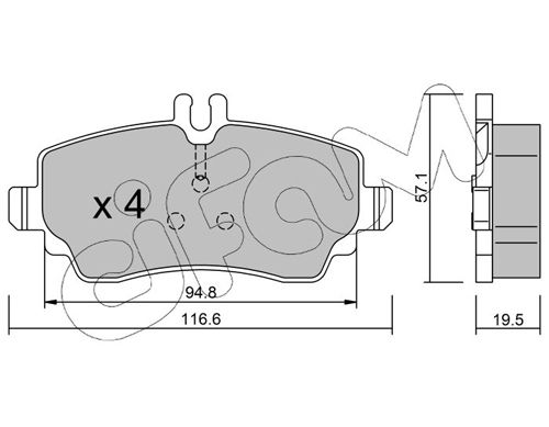 CIFAM 822-310-1 Brake Pad Set, disc brake