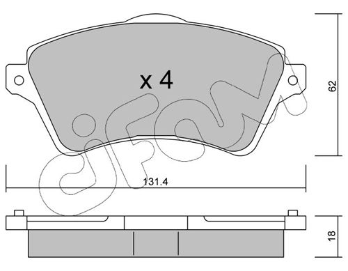 CIFAM 822-349-0 Brake Pad Set, disc brake